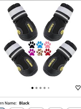 Qumypets black dog boots brand new - size 3 #dogboots